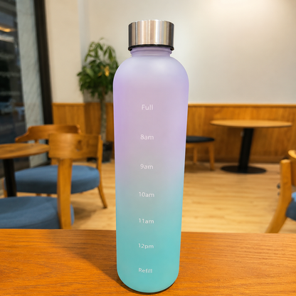 1-Liter Water Bottle with Time Markers