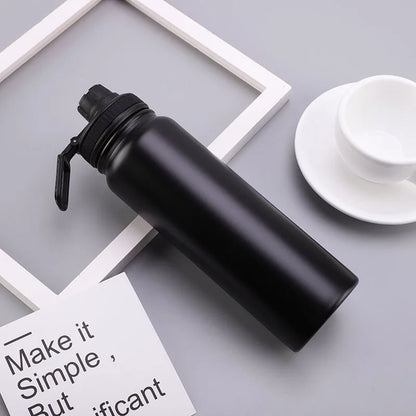 CoreTherm Steel Bottle in sleek black design, perfect for hydration on the go and maintaining drink temperatures.