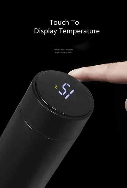 SmartTemp Elite – Custom LED Bottle (500ML) with touch temperature display feature.