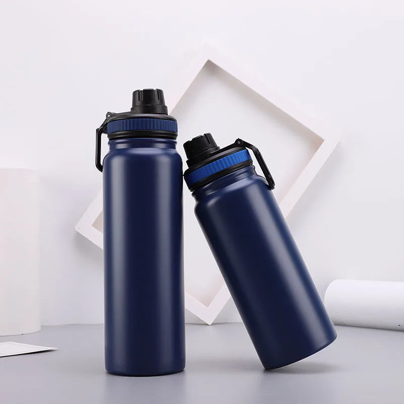 CoreTherm Steel Bottle in two sizes, showcasing its durable design and functionality for daily hydration needs.