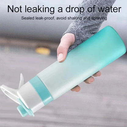 HydroMist Bottle showcasing a sealed leak-proof design, perfect for the cooling mist water bottle experience.