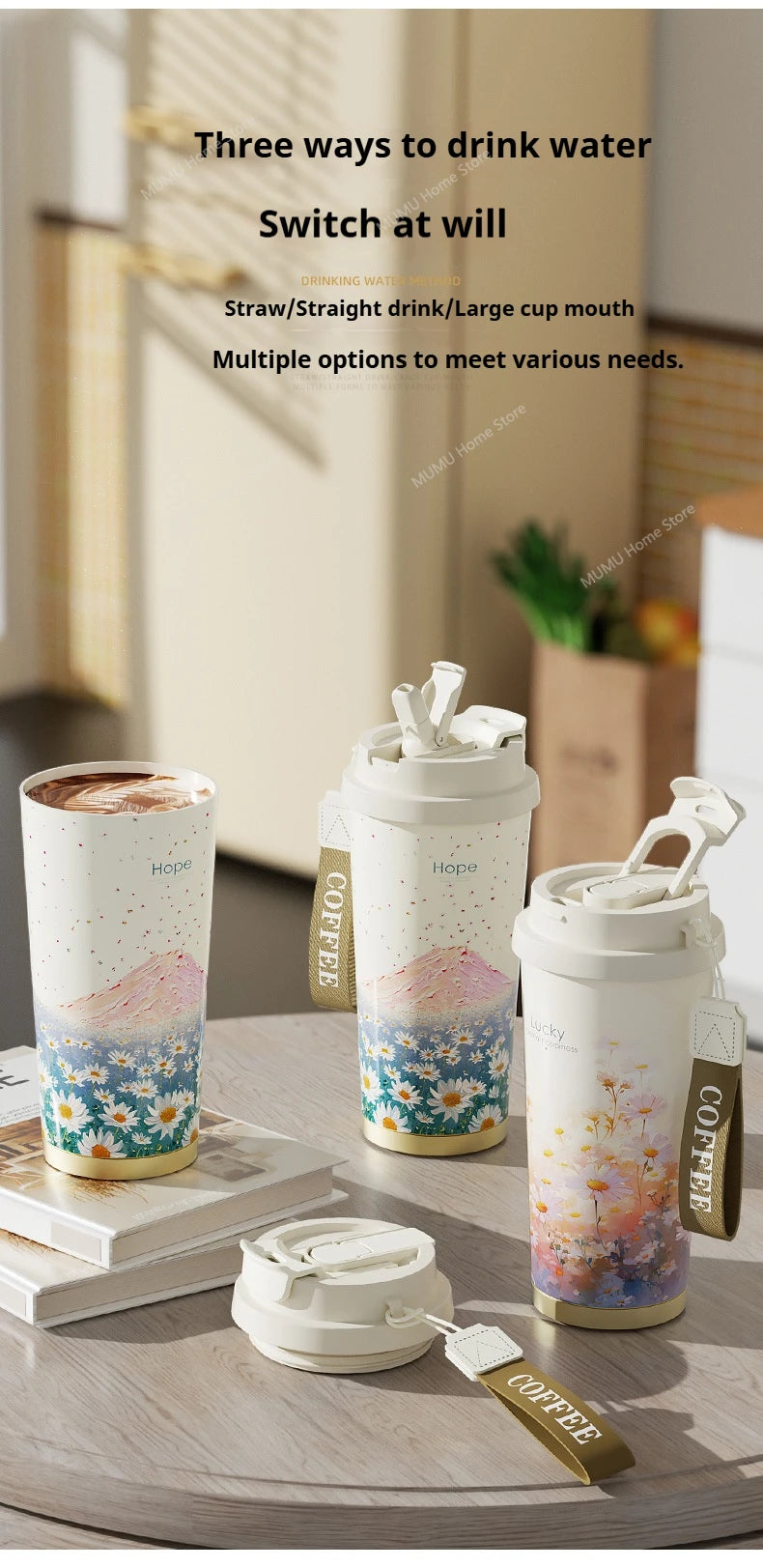 BloomSip Coffee Tumbler
