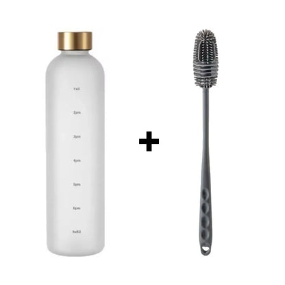 1-Liter Motivational Water Bottle with Time Markers