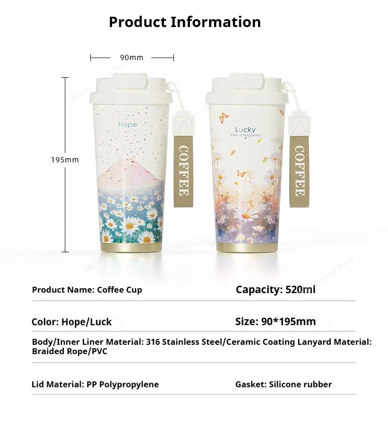 BloomSip Coffee Tumbler