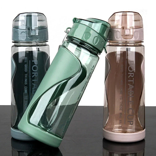 FlexSip Travel Bottle in three colors, lightweight and leakproof for gym, travel, and everyday hydration.