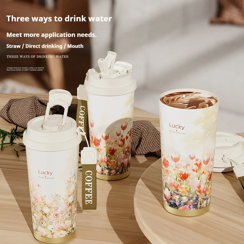 BloomSip Coffee Tumbler