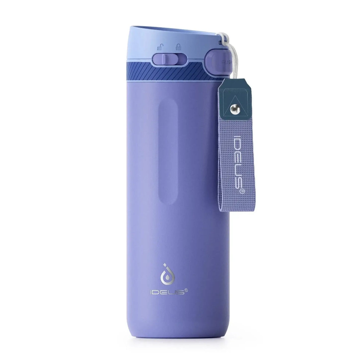 PureSip Thermal Bottle in sleek purple design with leak-proof lid for hot or cold drinks.