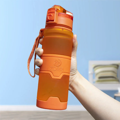 HydroLock Sport Bottle held by a person, showcasing its lightweight and leakproof design for hydration on-the-go.
