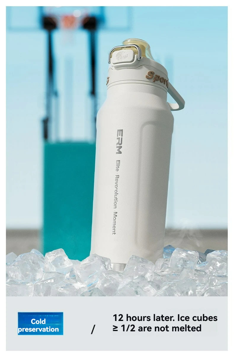 ArcticLock Bottle on ice, showcasing its cold preservation and performance features for hydration.