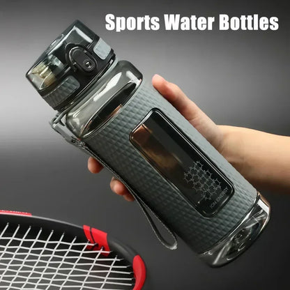 Portable BPA-Free Sports Water Bottle in hand, showcasing lightweight and durable design for active hydration.